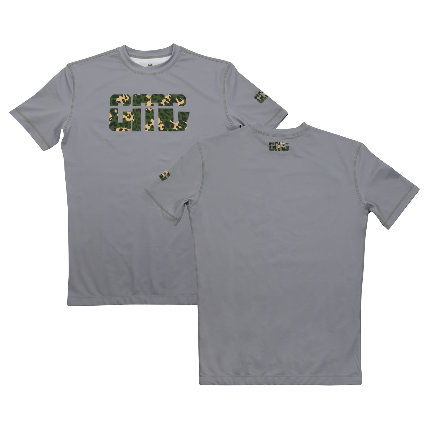 Gun Metal Grey No-Gi BJJ Short Sleeve Rash Guard