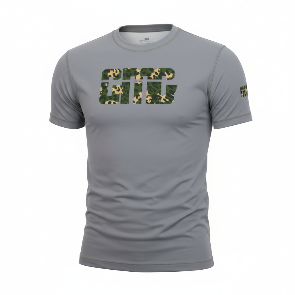 Gun Metal Grey No-Gi BJJ  Short Sleeve Rash Guard