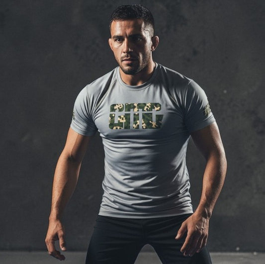 Gun Metal Grey No-Gi BJJ  Short Sleeve Rash Guard