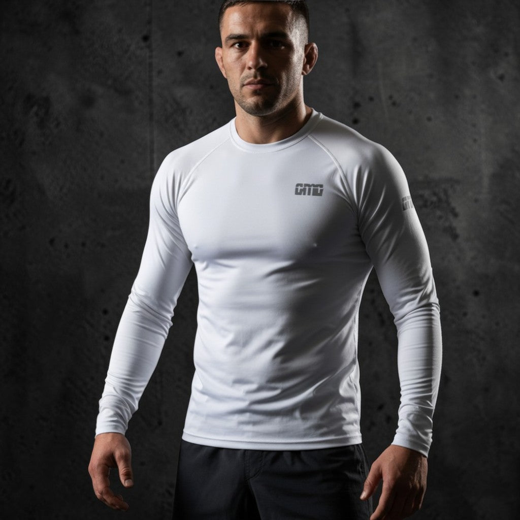 White Out No-Gi BJJ Long Sleeve Rash Guard